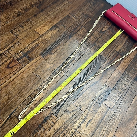 Michael Kors Red Crossbody Wallet Bag Gold Tone Michael Kors Chain jet set - Picture 16 of 16